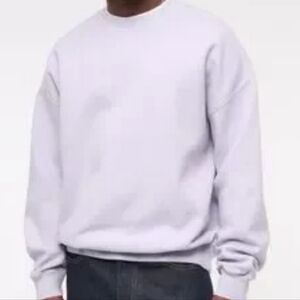 Men's Crewneck Sweater in Pale Lavender